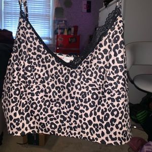 SHEIN lace leopard cami
